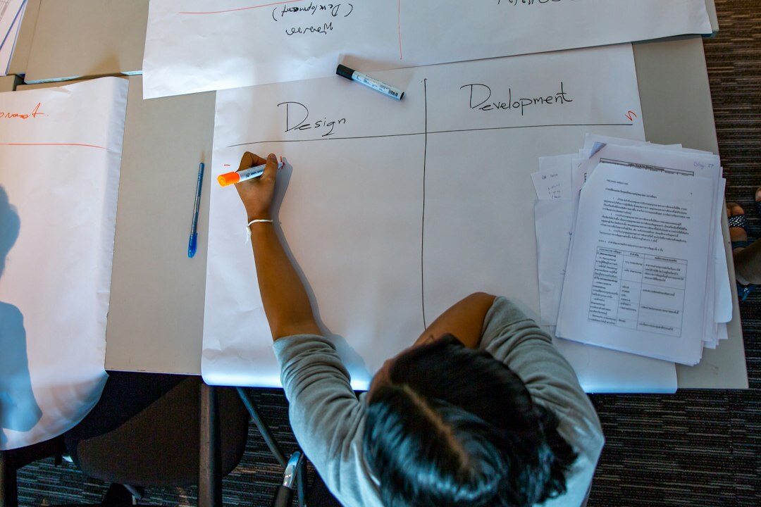 person developing skills